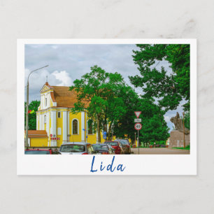 Belarus Lida Cityscape City Street Architecture Postcard