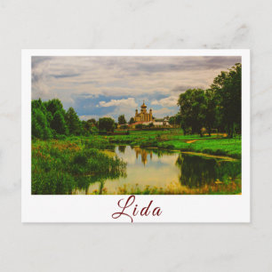 Belarus Lida Cityscape City Street Architecture Postcard
