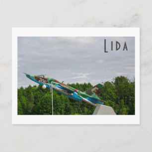 Belarus Lida Cityscape SU 25 Grach Plane Frogfoot Postcard