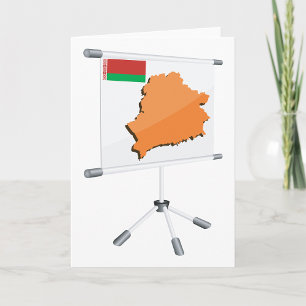 Belarus Map Greeting Cards