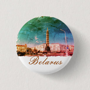 Belarus Minsk Architecture Button Pin