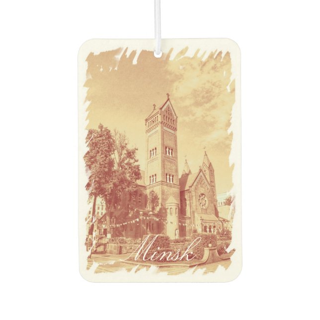 Belarus Minsk Architecture Car Air Freshener (Front)