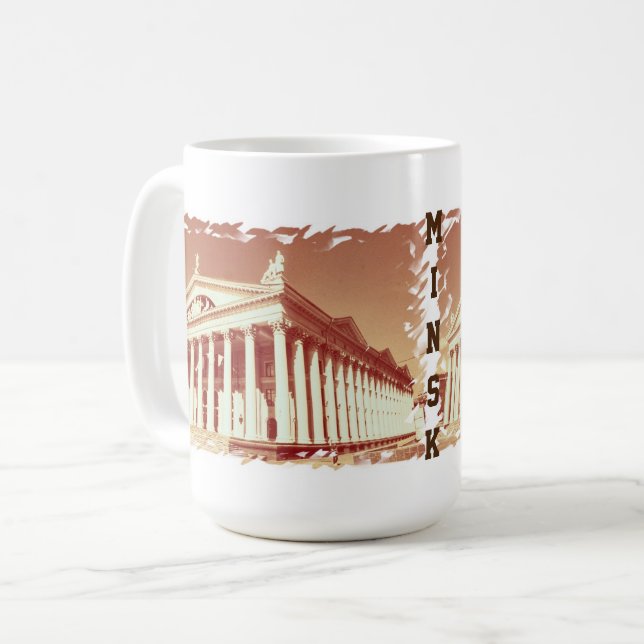 Belarus Minsk Architecture Painting Mug (Front Left)
