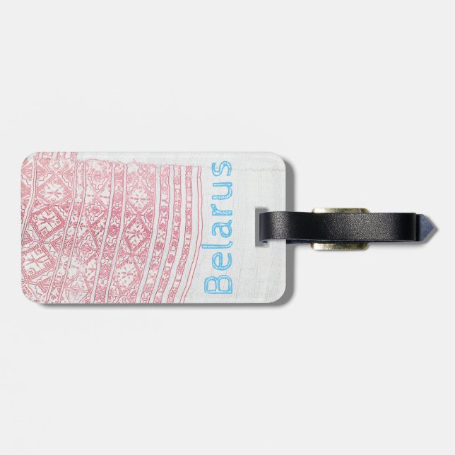 Belarus Minsk Brest Architecture Luggage Tag (Back Horizontal)