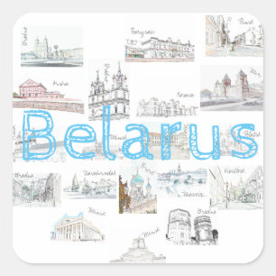 Belarus Minsk Brest Architecture Sticker