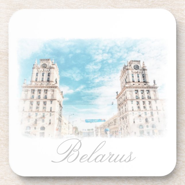 Belarus Minsk City Architecture Coaster (Front)