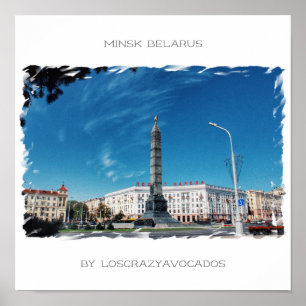 Belarus Minsk City Architecture Nature Poster