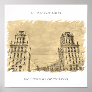 Belarus Minsk City Architecture Nature Poster
