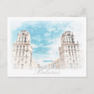 Belarus Minsk City Architecture Postcard