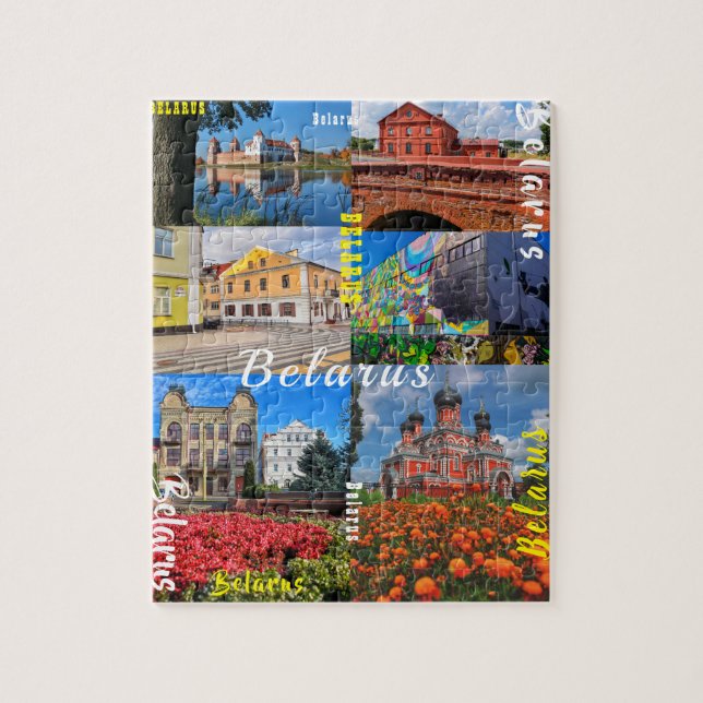 Belarus Minsk Grodno Pinsk Borisov Architecture Jigsaw Puzzle (Vertical)