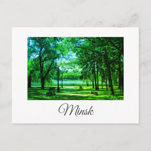 Belarus Minsk Park Life Cityscape Postacrd Postcard
