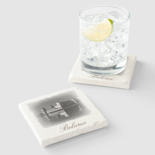 Belarus Mir Castle Architecture Мирский Замок Stone Coaster