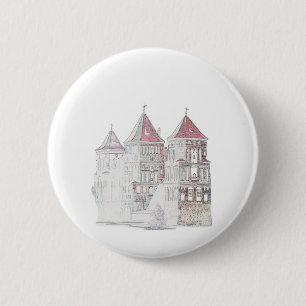 Belarus Mir Castle Architecture 6 Cm Round Badge