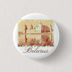 Belarus Mir Castle Architecture Button Pin