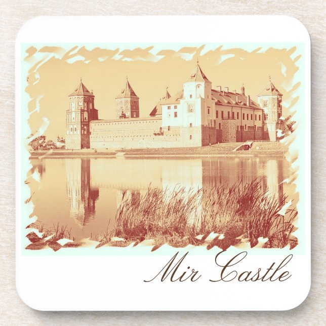 Belarus Mir Castle Architecture Nature Coaster (Front)