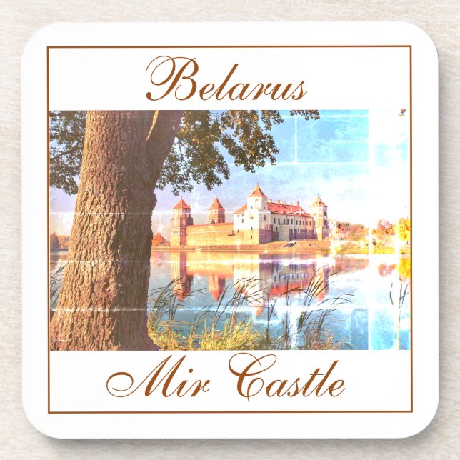 Belarus Mir Castle Architecture Nature Coaster (Front)