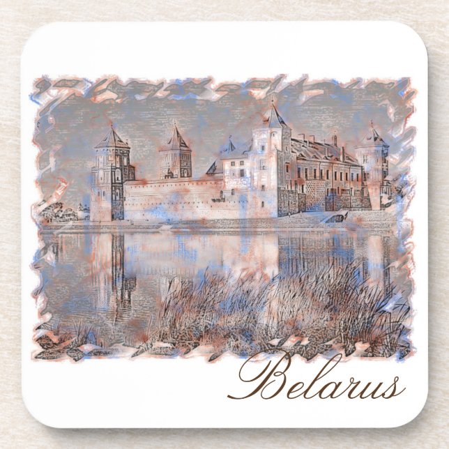 Belarus Mir Castle Architecture Nature Coaster (Front)