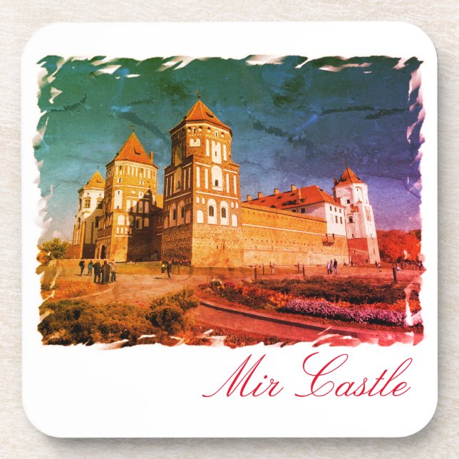 Belarus Mir Castle Architecture Nature Coaster (Front)