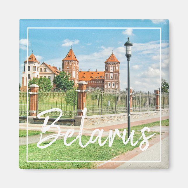 Belarus Mir Castle Architecture Nature Magnet (Front)