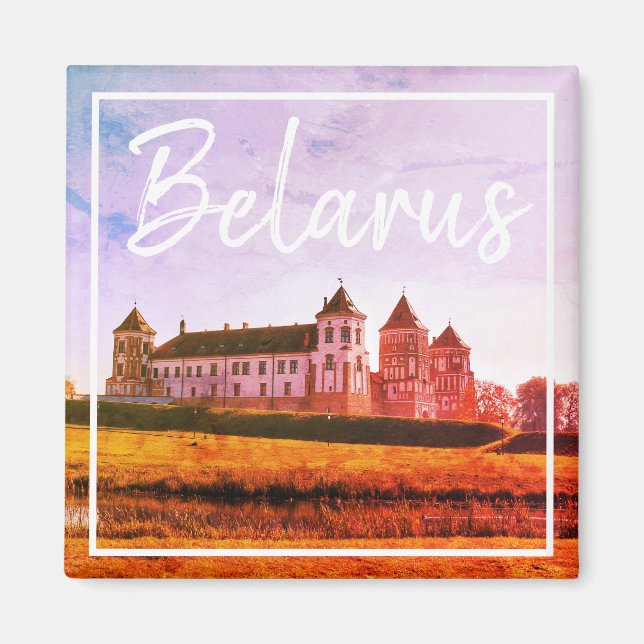 Belarus Mir Castle Architecture Nature Magnet (Front)