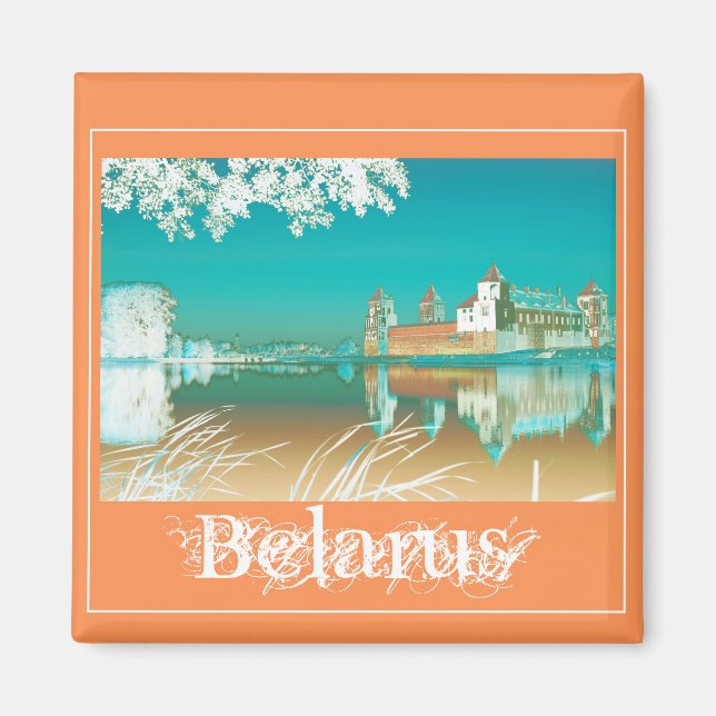 Belarus Mir Castle Architecture Nature Magnet (Front)