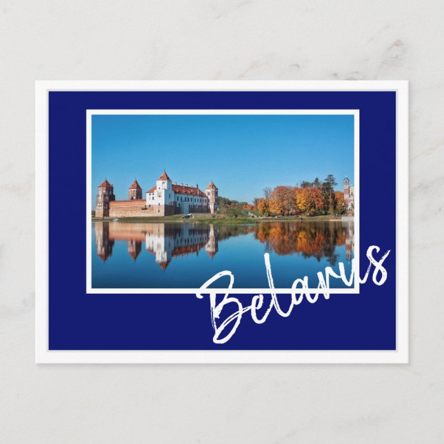 Belarus Mir Castle Architecture Nature Postcard (Front)
