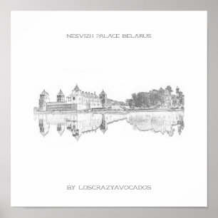 Belarus Mir Castle Architecture Nature Poster