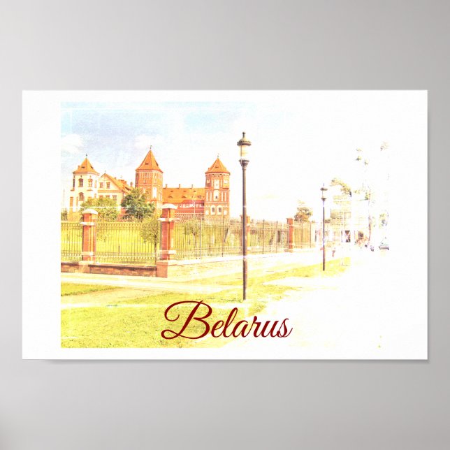 Belarus Mir Castle Architecture Nature Poster (Front)