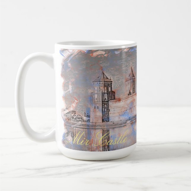 Belarus Mir Castle Architecture Painting Mug (Left)