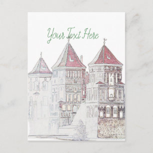 Belarus Mir Castle Architecture Postcard