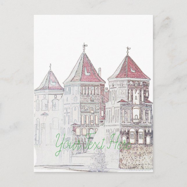 Belarus Mir Castle Architecture Postcard (Front)
