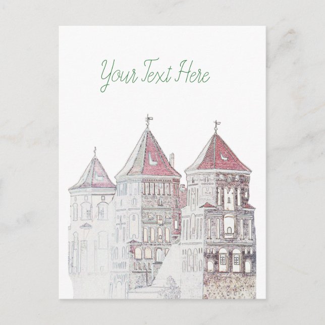 Belarus Mir Castle Architecture Postcard (Front)