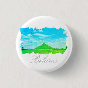 Belarus Mound of Glory Architecture Button Pin