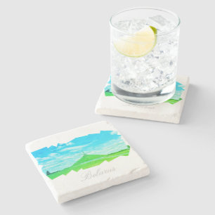 Belarus Mound of Glory Architecture Nature Stone Coaster