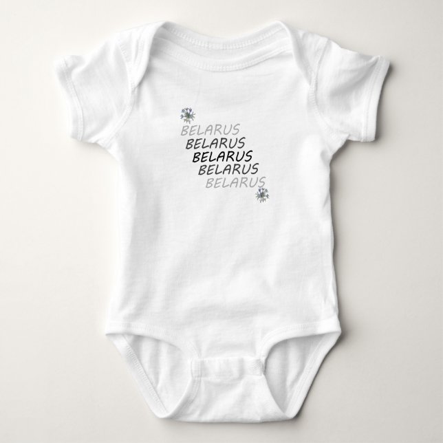 Belarus National Corn Flower Baby Bodysuit (Front)