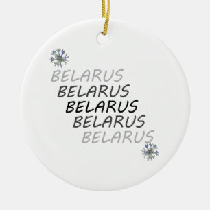 Belarus National Corn Flower Ceramic Tree Decoration