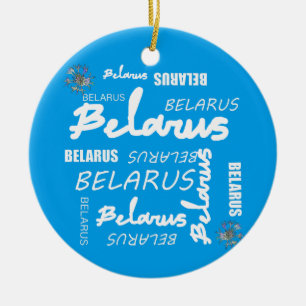 Belarus National Corn Flower Ceramic Tree Decoration