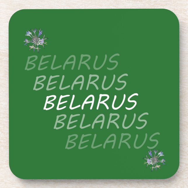 Belarus National Corn Flower Coaster (Front)