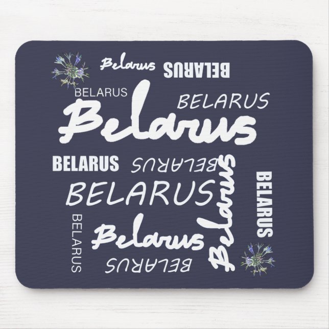 Belarus National Corn Flower Mouse Mat (Front)