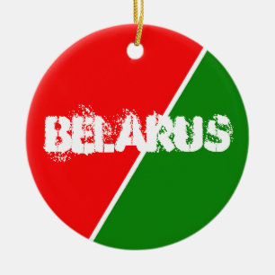 Belarus National Flag Colours Ceramic Tree Decoration