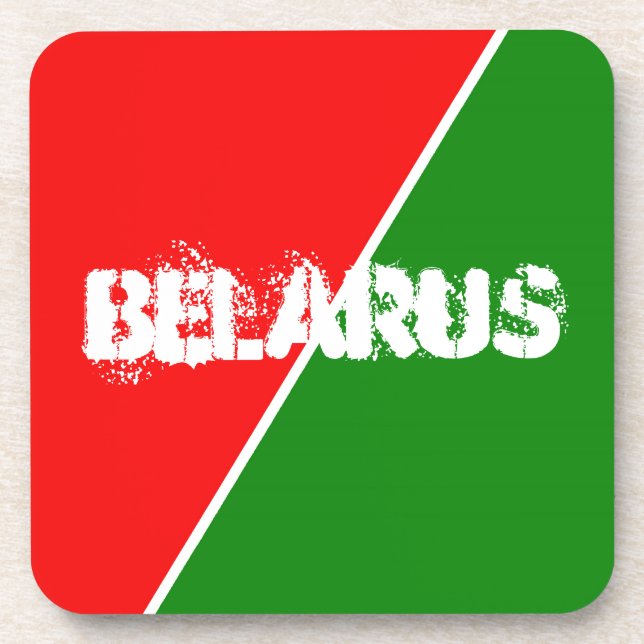 Belarus National Flag Colours Coaster (Front)