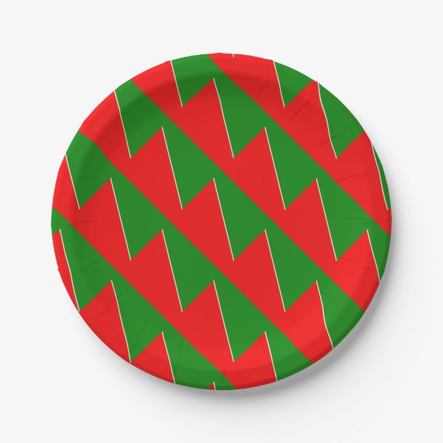 Belarus National Flag Colours Paper Plate (Front)