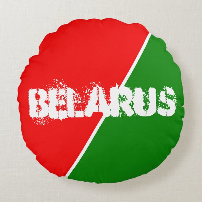 Belarus National Flag Colours Round Cushion (Front)