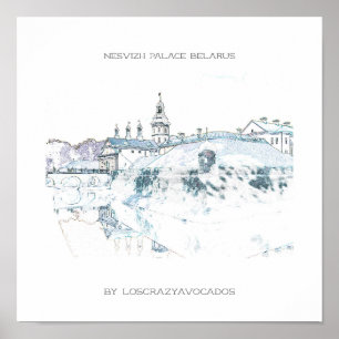 Belarus Nesvizh Palace Architecture Nature Poster