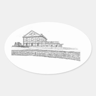 Belarus Orsha Architecture Oval Sticker