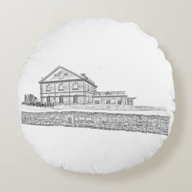 Belarus Orsha Architecture Round Cushion (Front)