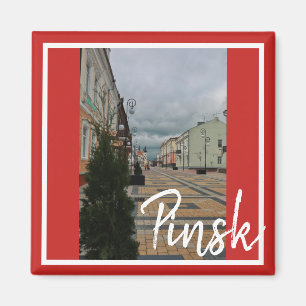 Belarus Pinsk Town Architecture Magnet