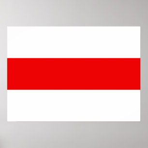 Belarus protest flag symbol red white revolution f poster