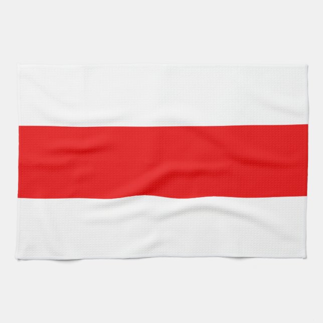 Belarus protest flag symbol red white revolution f tea towel (Horizontal)