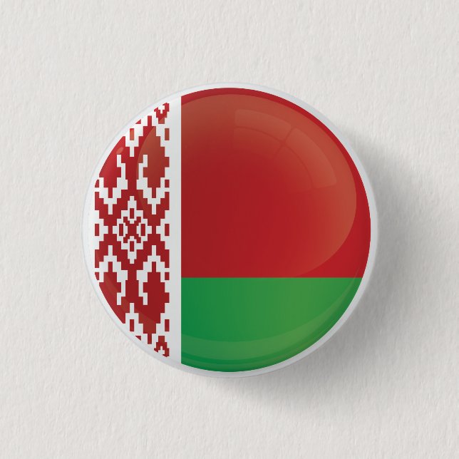 Belarus  Round Icon Flag 3 Cm Round Badge (Front)